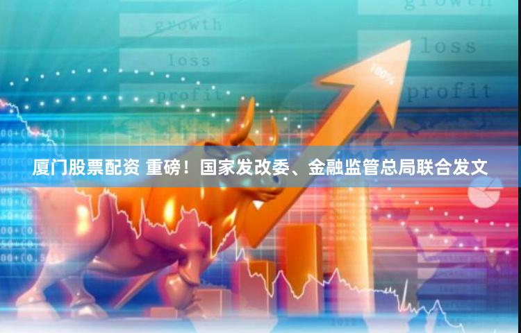 厦门股票配资 重磅！国家发改委、金融监管总局联合发文